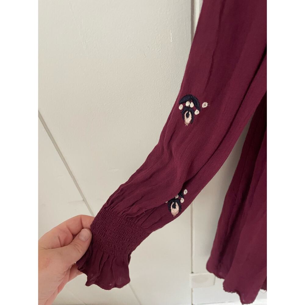 Free People Embroidered Babydoll Dress Boho Cottage - Picture 4 of 8